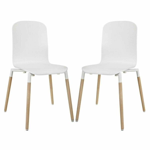 East End Imports Stack Wood Dining Chairs - White, 2PK EEI-1372-WHI
